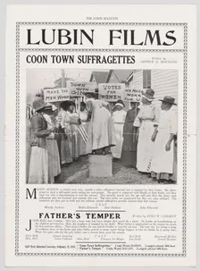Program for Coon Town Suffragettes, 1914. Creator: Unknown