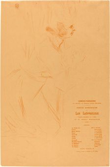 Program for "La lepreuse" (Programme pour "La lépreuse"), 1896. Creator: Henri de Toulouse-Lautrec