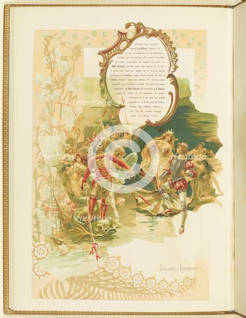 Program for the ballet La Perle by Marius Petipa and Riccardo Drigo, 1896. Creator: Samokish-Sudkovskaya, Elena Petrovna (1863-1924).