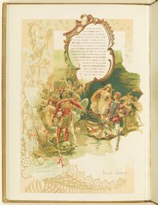 Program for the ballet La Perle by Marius Petipa and Riccardo Drigo, 1896. Creator: Samokish-Sudkovskaya, Elena Petrovna (1863-1924)