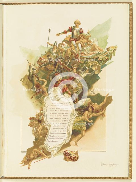 Program for the ballet La Perle by Marius Petipa and Riccardo Drigo, 1896. Creator: Samokish-Sudkovskaya, Elena Petrovna (1863-1924).