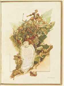 Program for the ballet La Perle by Marius Petipa and Riccardo Drigo, 1896. Creator: Samokish-Sudkovskaya, Elena Petrovna (1863-1924)