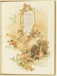 Program for the ballet La Perle by Marius Petipa and Riccardo Drigo, 1896. Creator: Samokish-Sudkovskaya, Elena Petrovna (1863-1924)