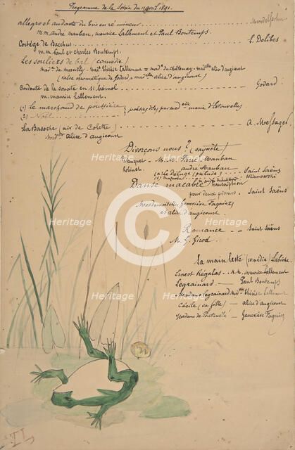 Program for the Evening of April 11, 1891, 1891. Creator: Anon.