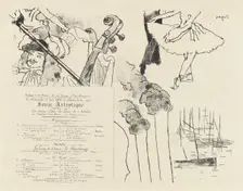 Program for the Soiree Artistique (Programme de la Soirée des anciens élèves du Lycée de Nantes), 18 Creator: Edgar Degas