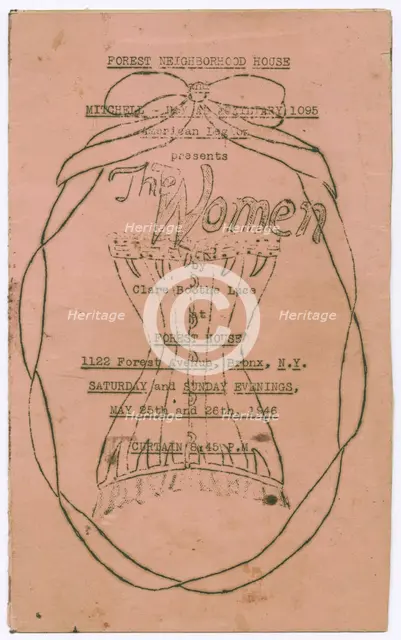 Program for The Women at Forest Neighborhood House, 1946.  Creator: Unknown.