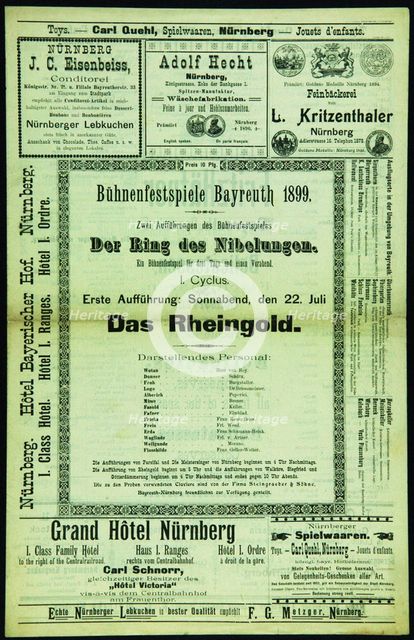Program of the Bayreuth Festival, 1899, 1899.