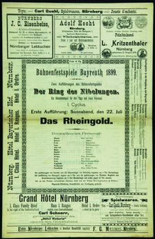 Program of the Bayreuth Festival, 1899, 1899