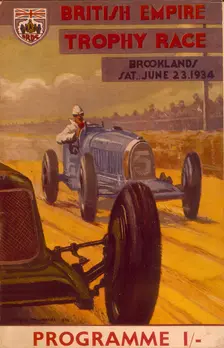Programme for the British Empire Trophy Race, Brooklands, 1934