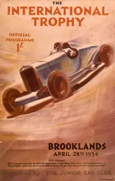 Programme for the Brooklands International Trophy, 1934