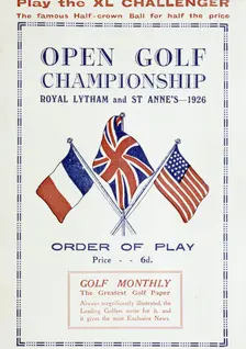Programme for the Open Golf Championship, 1926. Creator: Unknown