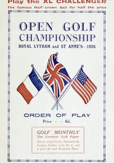 Programme for the Open Golf Championship, 1926. Creator: Unknown