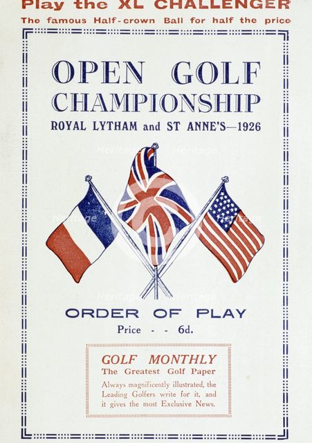 Programme for the Open Golf Championship, 1926. Creator: Unknown.