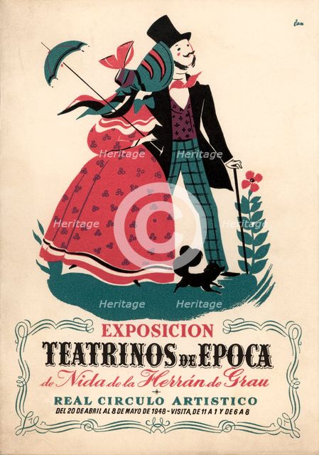 Programme for the period teatrinos exhibition in the Real Círculo Artístico. Barcelona, 1948.