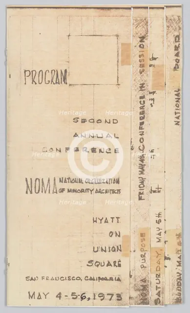 Programme from the NOMA Second Annual Conference, May 4-6, 1973. Creator: Unknown.