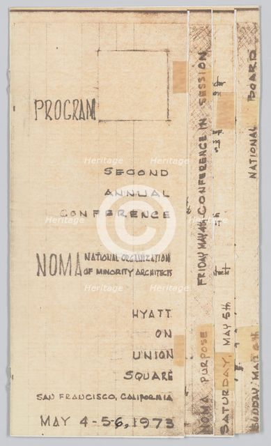 Programme from the NOMA Second Annual Conference, May 4-6, 1973. Creator: Unknown.