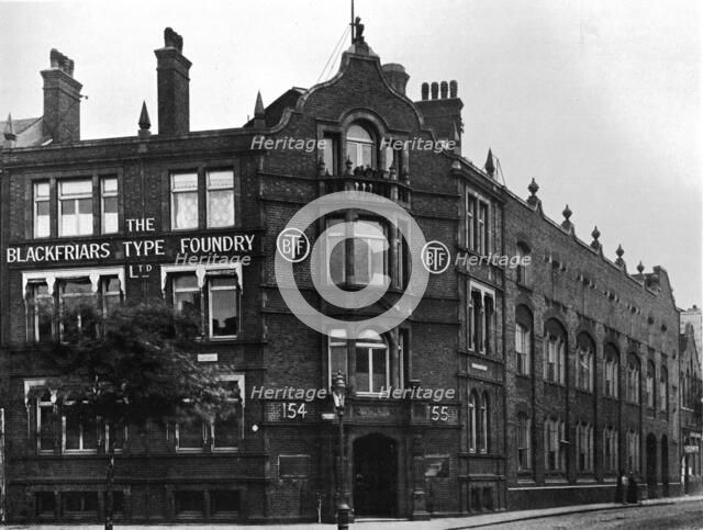 'Progress in Typefounding - The Blackfriars Type Foundry', 1909. Creator: Unknown.