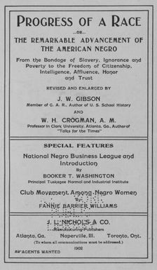 Progress of a Race, title page, 1902. Creator: Unknown