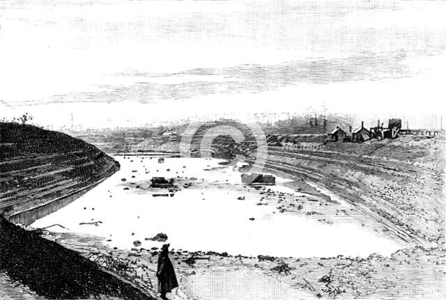 Progress of the Manchester Ship Canal works: finished cutting at Weaste, 1890. Creator: Unknown.