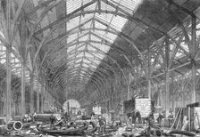 Progress of the International Exhibition Building: the Western Annexe, for machinery, 1862. Creator: Unknown