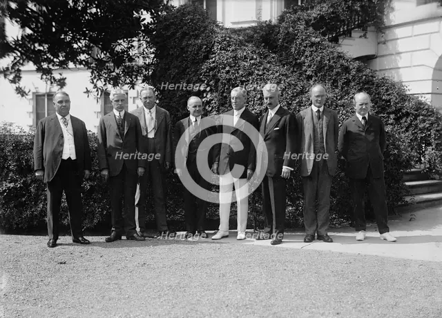 Progressives Leaders Call On Wilson: Judge Albert R. Nortoni, St. Louis; J. A. Hopkins, New..., 1916 Creator: Harris & Ewing.