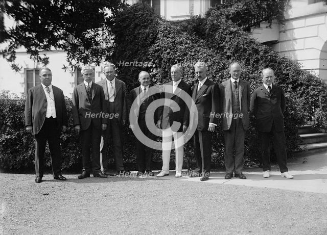 Progressives Leaders Call On Wilson: Judge Albert R. Nortoni, St. Louis; J. A. Hopkins, New..., 1916 Creator: Harris & Ewing.