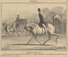 Progrès de l'équitation, 1856. Creator: Honore Daumier