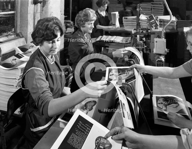 Producing brochures at the White Rose Press Co, Mexborough, South Yorkshire, 1959. Creator: Michael Walters.