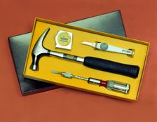 Product shot of a Stanley Tools boxed set from 1986. Creator: Michael Walters
