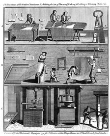 Production of woollen cloth, 1750. Creator: Unknown