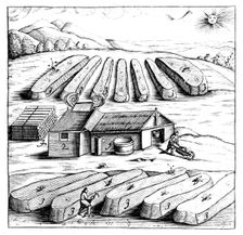 Production of saltpetre (nitre, potassium nitrate, or KN03), 1683. Creator: Unknown