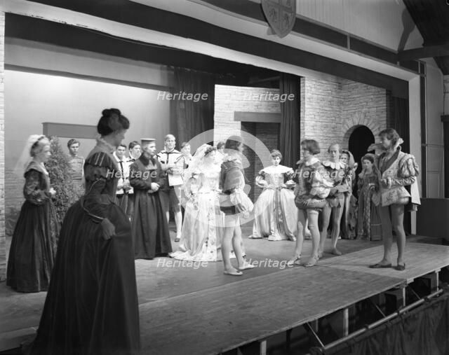 Production of Shakespeare's Twelfth Night, Worksop College, Derbyshire, 1960. Artist: Michael Walters