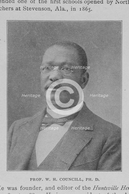 Prof. W.H. Councill, Ph.D., 1902. Creator: Unknown.