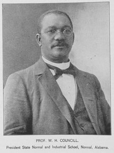 Prof. W. H. Councill; President State Normal and Industrial School, Normal, Alabama, 1902. Creator: Unknown