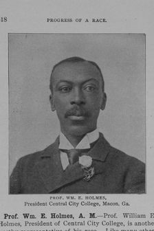 Prof. Wm. E. Holmes, President Central City College, Macon, Ga., 1902. Creator: Unknown