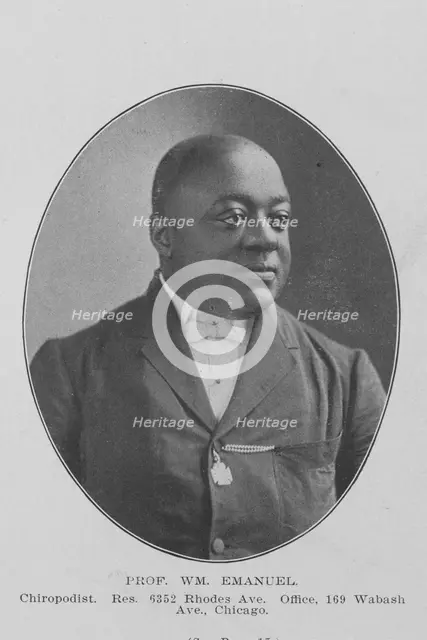 Prof. Wm. Emanuel; Chiropodist; Chicago, 1907. Creator: Unknown.