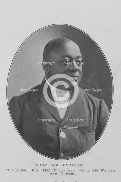 Prof. Wm. Emanuel; Chiropodist; Chicago, 1907. Creator: Unknown.