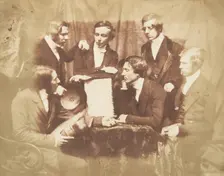 Prof. Fraser, Rev. Welsh, Rev. Hamilton, and Three Other Men, 1843-47. Creators: David Octavius Hill, Robert Adamson, Hill & Adamson