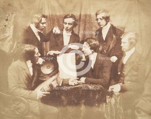 Prof. Fraser, Rev. Welsh, Rev. Hamilton, and Three Other Men, 1843-47. Creators: David Octavius Hill, Robert Adamson, Hill & Adamson.