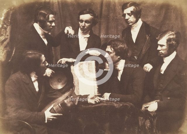 Prof. Fraser, Rev. Welsh, Rev. Hamilton, and Three Other Men, 1843-47. Creators: David Octavius Hill, Robert Adamson, Hill & Adamson.