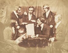 Prof. Fraser, Rev. Welsh, Rev. Hamilton, and Three Other Men, 1843-47. Creators: David Octavius Hill, Robert Adamson, Hill & Adamson