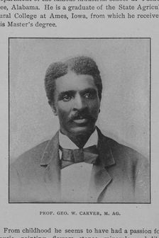 Prof. Geo. W. Carver, M. Ag., 1902. Creator: Unknown