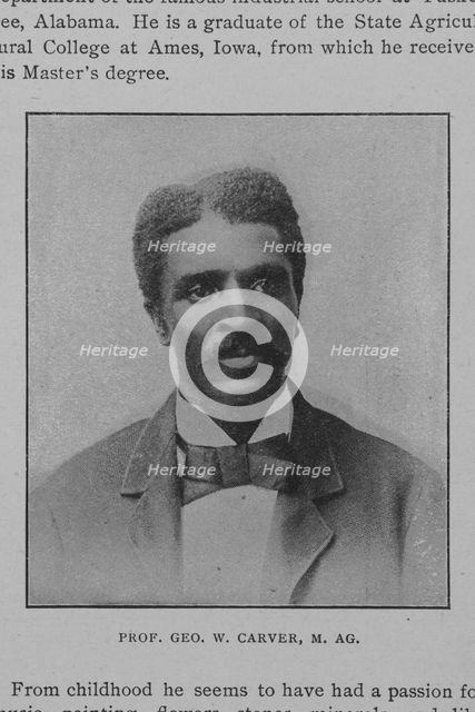 Prof. Geo. W. Carver, M. Ag., 1902. Creator: Unknown.
