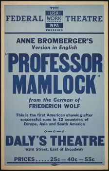 Professor Mamlock, New York, 1937. Creator: Unknown