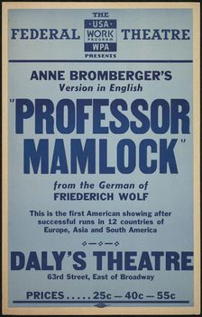 Professor Mamlock, New York, 1937. Creator: Unknown