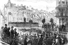 Professor Owen unveiling the statue of Harvey at Folkestone, 1881. Creator: Unknown