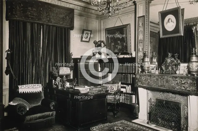 Professor and Mrs Dejerine's study in their flat Boulevard Saint Germain, Paris;..., c1910s. Creator: Unknown.