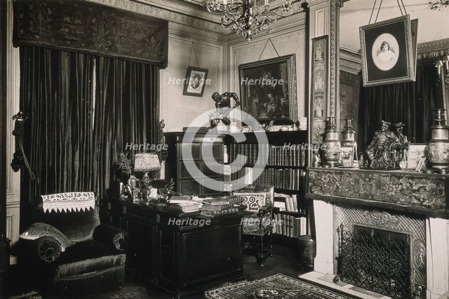 Professor and Mrs Dejerine's study in their flat Boulevard Saint Germain, Paris;..., c1910s. Creator: Unknown.