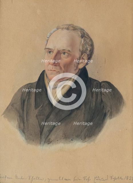 Professor Anton Schaller (1773-1844), the artist's father, 1828. Creator: Eduard Schaller.