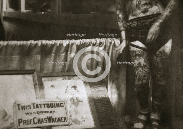 Professor Charles Wagner's Tattoo Parlour, Chatham Square, New York, USA, early 1930s. Creator: Unknown.